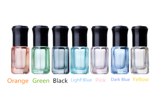 3ml,6ml,12ml Clear Colorful Aniseed Glass Roll On Bottle For Nail Polish Perfume Cosmetic Bottle