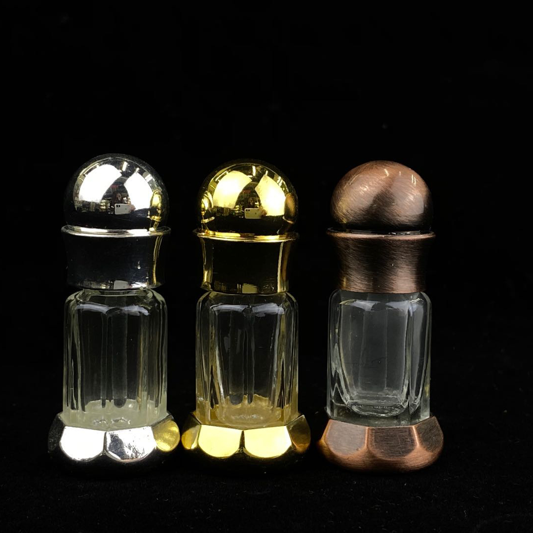 3ml 6ml 12ml Empty Attar Arabian Oud Perfume Glass Bottles Brown Essential Oil Bottles
