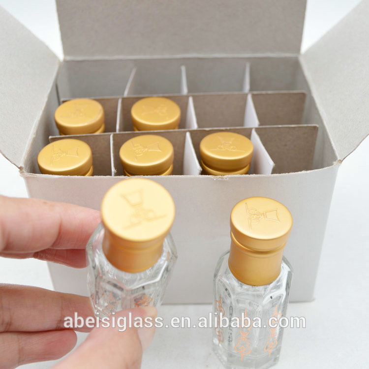 3ml 6ml 12ml Empty Attar Arabian Oud Perfume Glass Bottles Brown Essential Oil Bottles