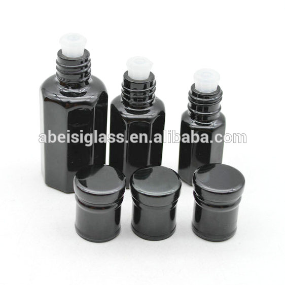 3ml 6ml 12ml black attar bottle with black screw cap