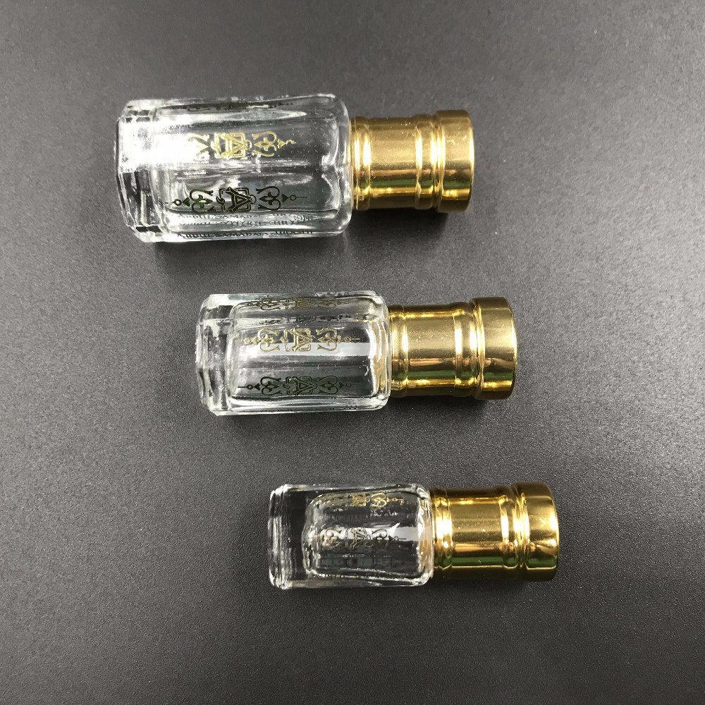 3ml 6ml 12ml fancy attar OUD oil glass perfume bottle with aluminum cap