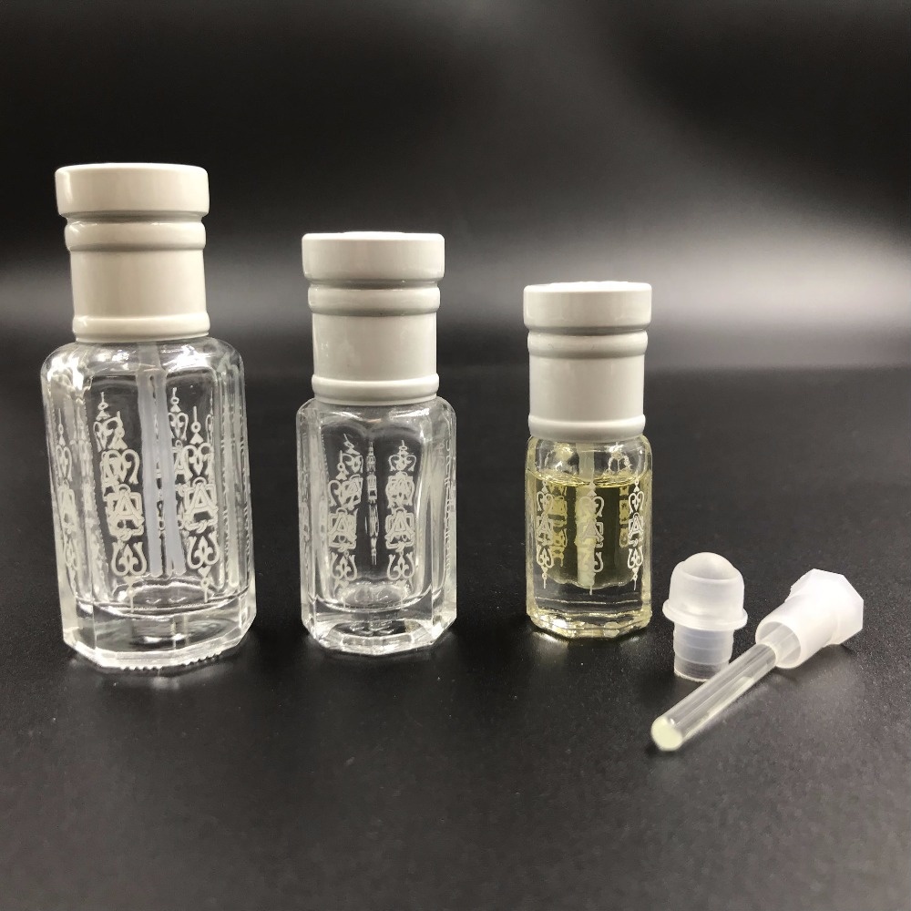 3ml 6ml 12ml hot sale attar oil perfume glass bottle for oud oil