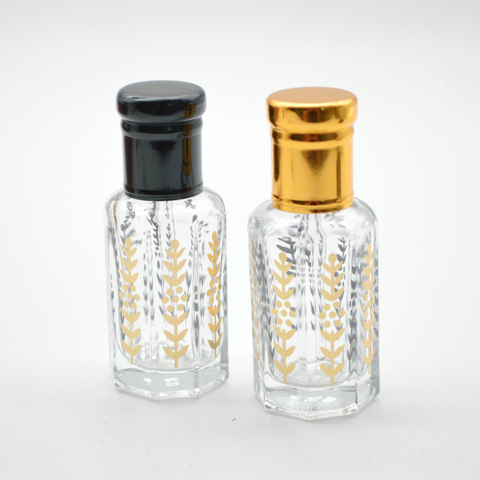 3ml 6ml 12ml octagon attar glass bottle for perfume