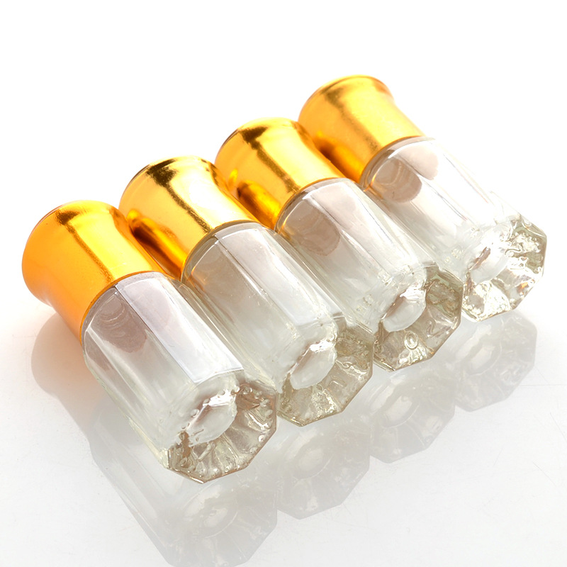 3ml 6ml 9ml 12ml Pocket Refillable Empty Glass Essential Oil Octagonal Roll on Bottle