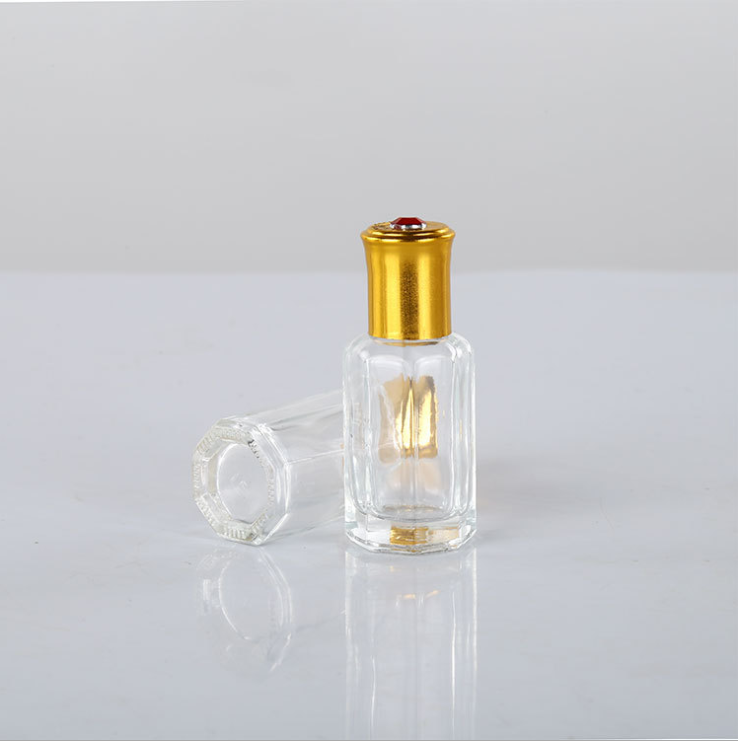 3ml 6ml 9ml 12ml middle east empty luxury glass octagonal ball bottle for essential oil perfume