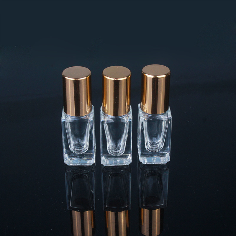 3ml 6ml cuboid clear roller perfume glass bottle Walk bead travel small empty glass bottle