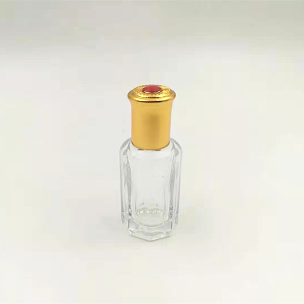 3ml 6ml glass perfume bottles attar octagonal roll on bottle