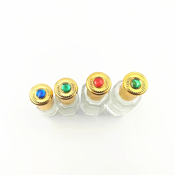 3ml 6ml glass perfume bottles attar octagonal roll on bottle