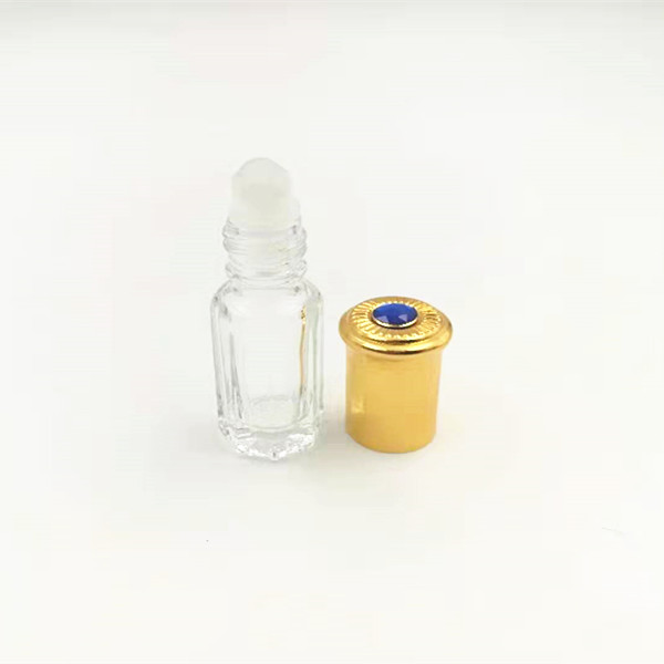 3ml 6ml glass perfume bottles attar octagonal roll on bottle