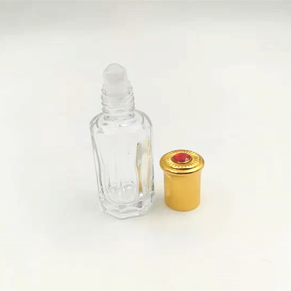 3ml 6ml glass perfume bottles attar octagonal roll on bottle