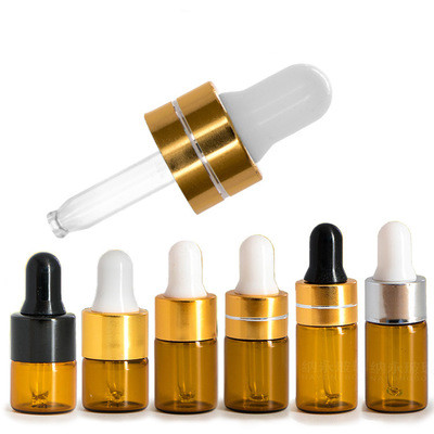 3ml Amber Glass Dropper Bottles Essential Oil Bottle Customize