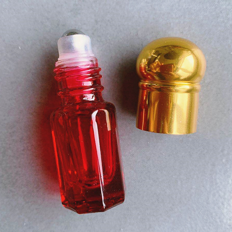 3ml Roll On Roller Bottle for Essential Oils Refillable Perfume Bottle Deodorant Containers with Gold lid