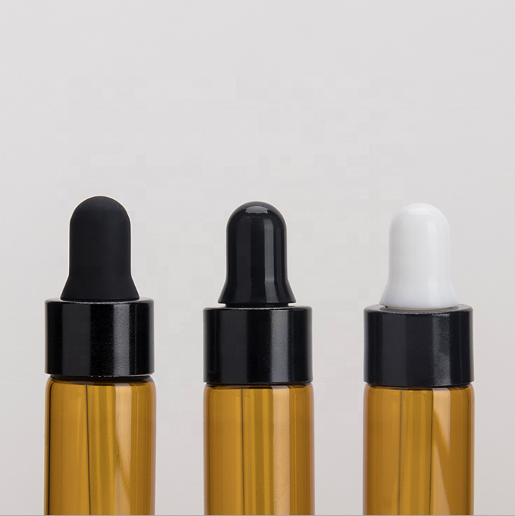 3ml Small Clear Glass Essential Oil Bottle With Golden Cap Dropper