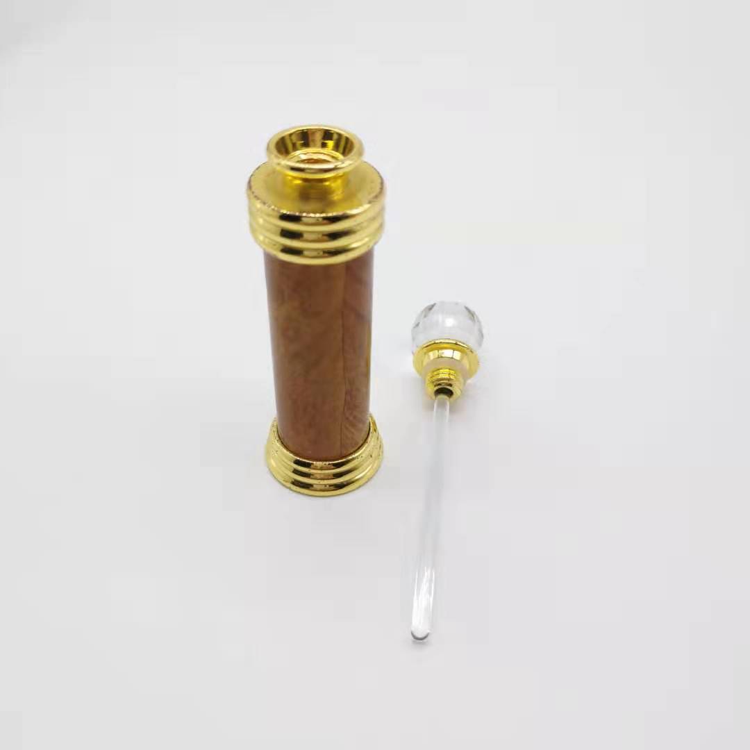 3ml Unique Arabic Style Metal Essential Oil Attar Perfume Glass Bottles with Glass Stick