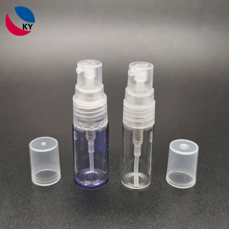 3ml clear cosmetic packaging glass skincare bottle pump serum bottle