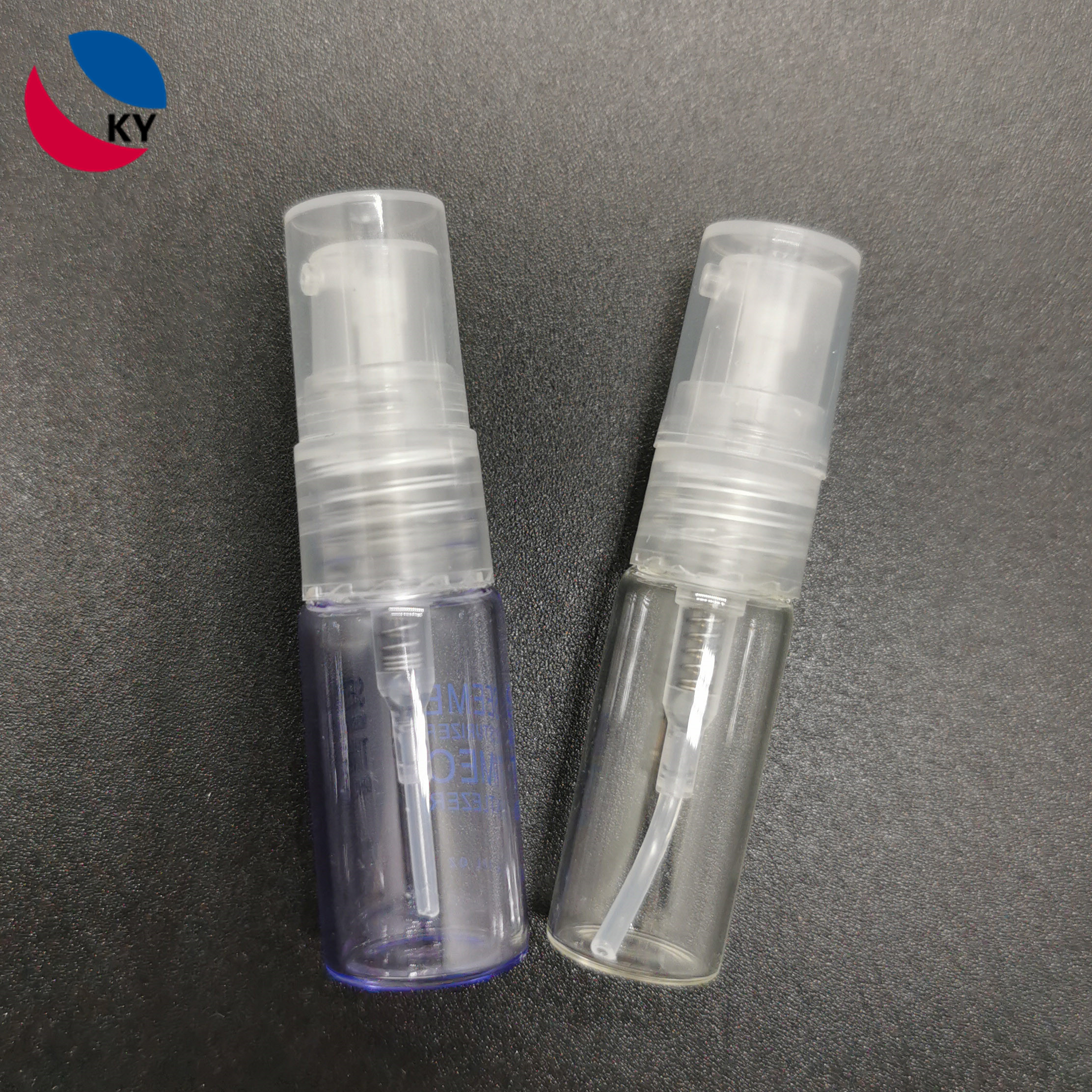 3ml clear cosmetic packaging glass skincare bottle pump serum bottle