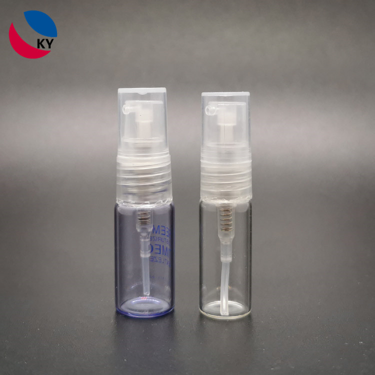 3ml clear cosmetic packaging glass skincare bottle pump serum bottle