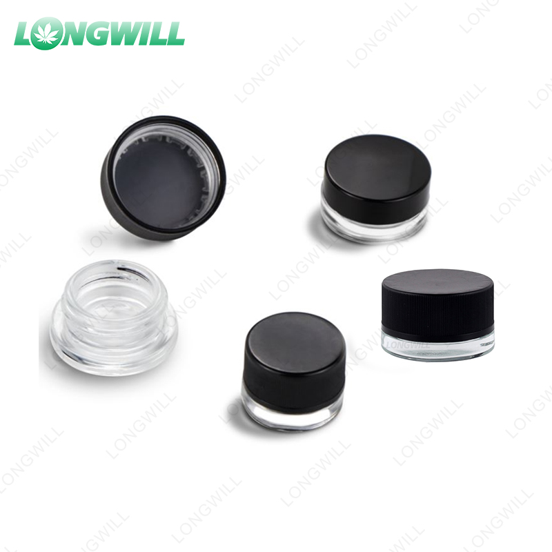 3ml glass jar Wax Containers Clear Color