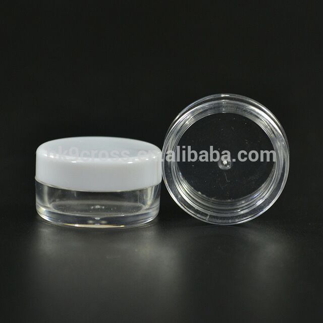 3ml sample travel jars facial, eye, mask cream container 3g small pet plastic jar