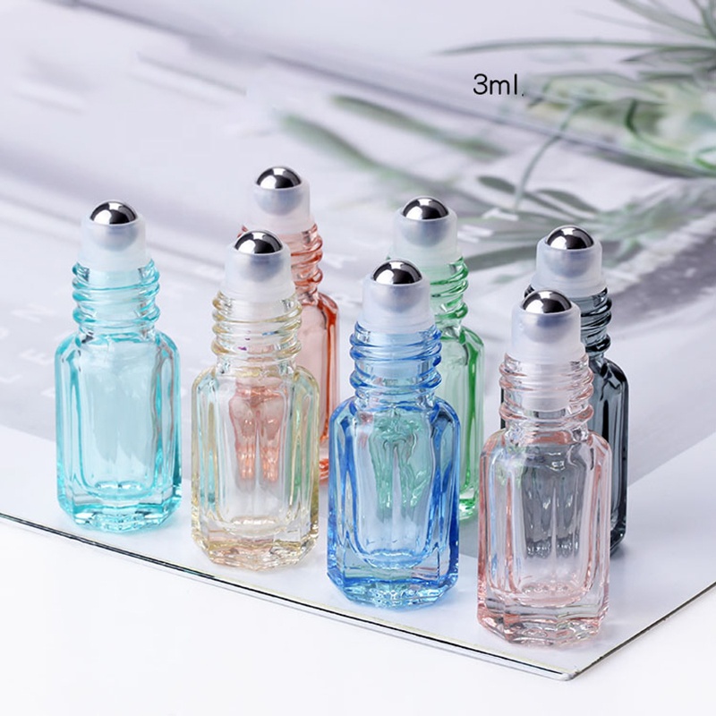 3ml small custom crystal roller glass bottle unique roller glass bottles roll on bottle