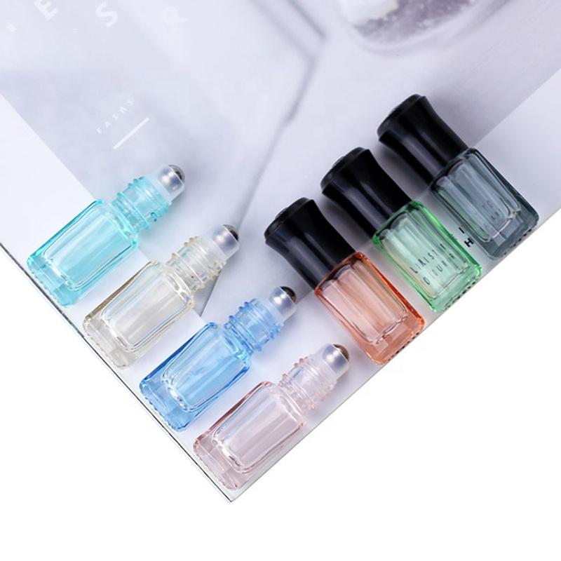 3ml small custom crystal roller glass bottle unique roller glass bottles roll on bottle