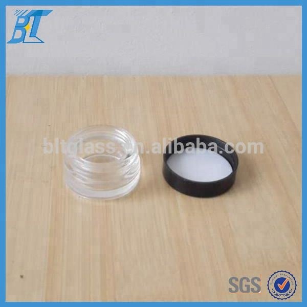 3ml5ml10ml15ml20ml30ml 50ml transparent face cream glass cosmetic jar packaging with gold lid