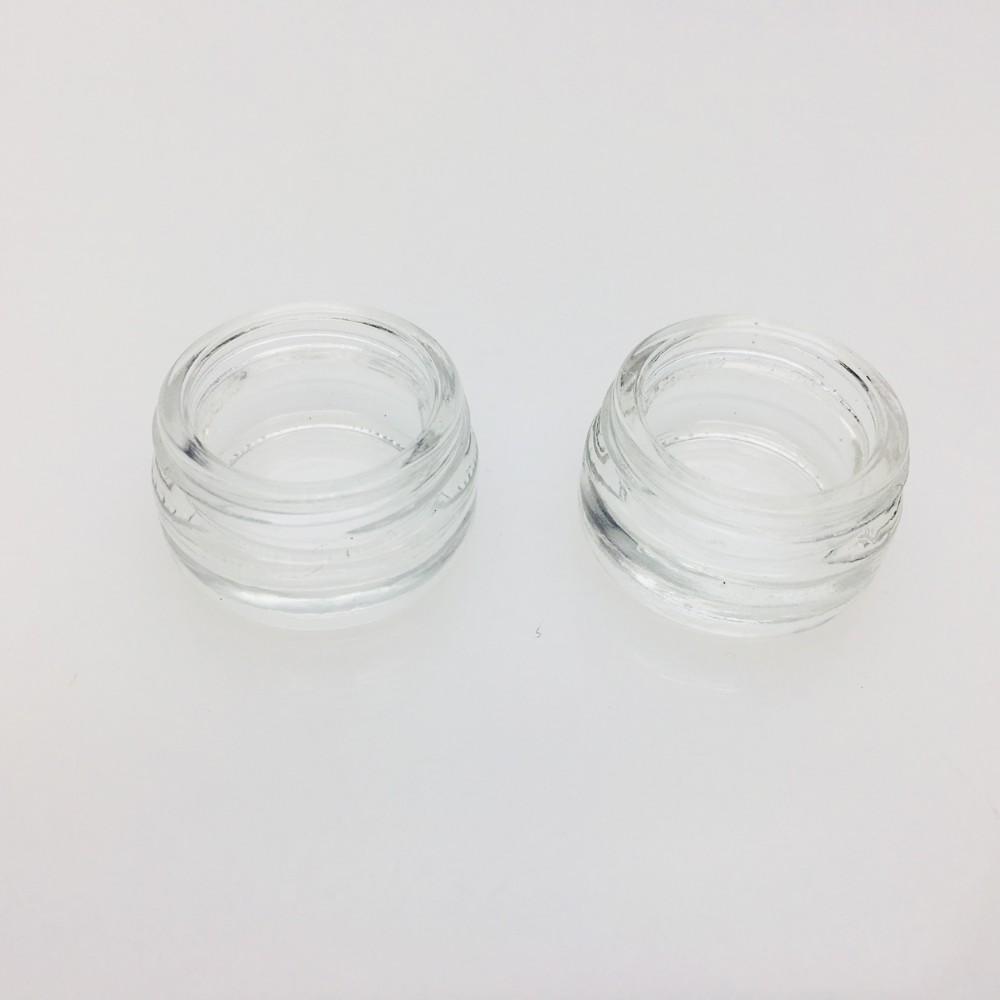 3ml5ml10ml15ml20ml30ml 50ml transparent face cream glass cosmetic jar packaging with gold lid