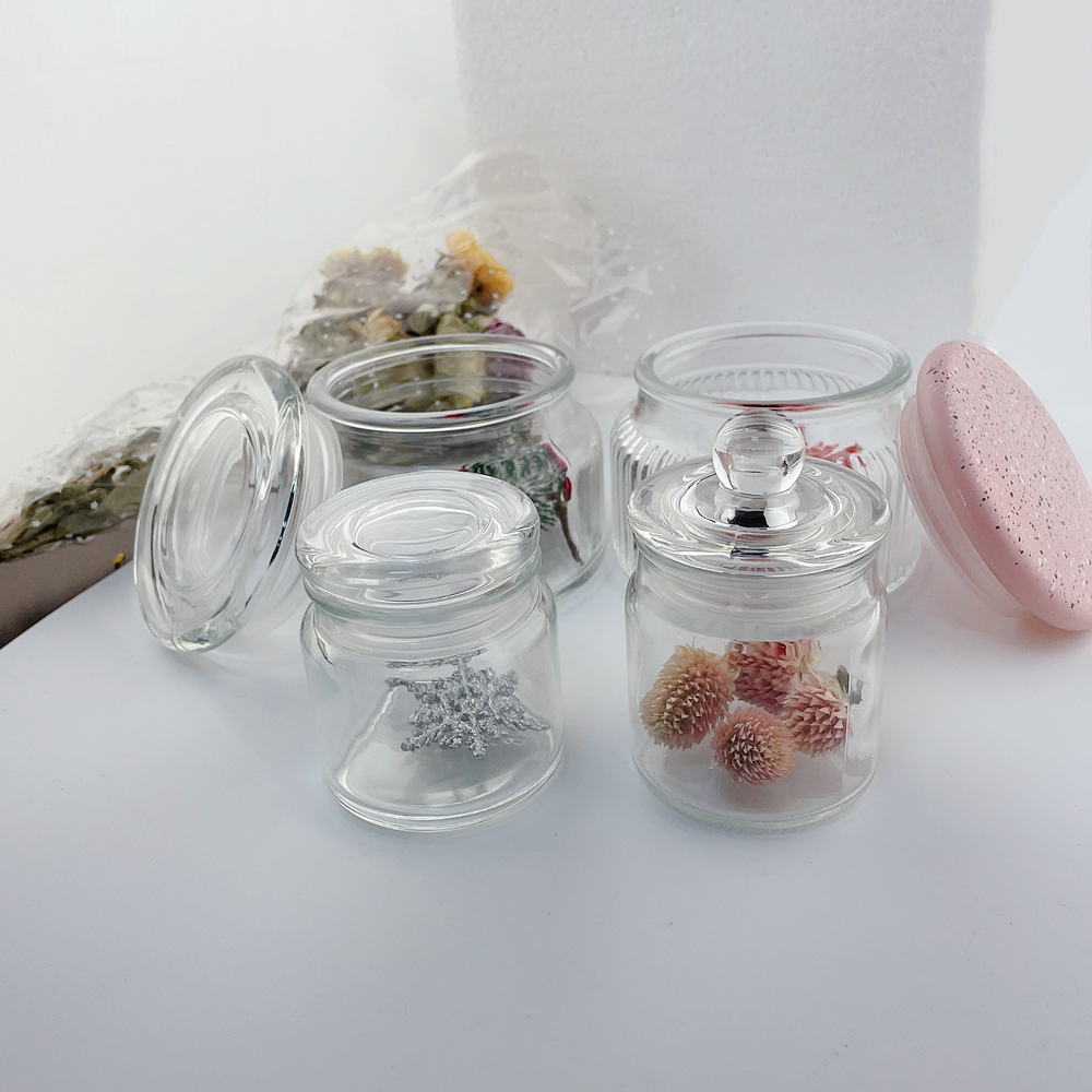 3oz 100ml 80ml 250ml 500ml 700ml Manufacturer Round Empty Storage Mini Cute Glass Mason Cookie Honey Jam Jar with Lid