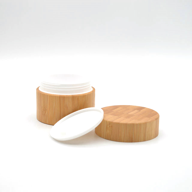 3oz 100ml Bamboo Travel Cosmetic Containers Empty Makeup Face Cream Jars Bottles