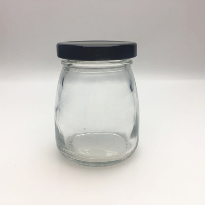 3oz 100ml cheap small glass jam jar with airtight metal lid