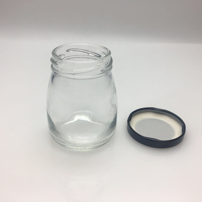 3oz 100ml cheap small glass jam jar with airtight metal lid