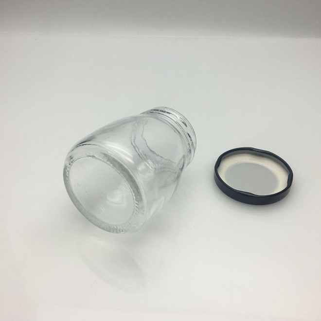 3oz 100ml cheap small glass jam jar with airtight metal lid