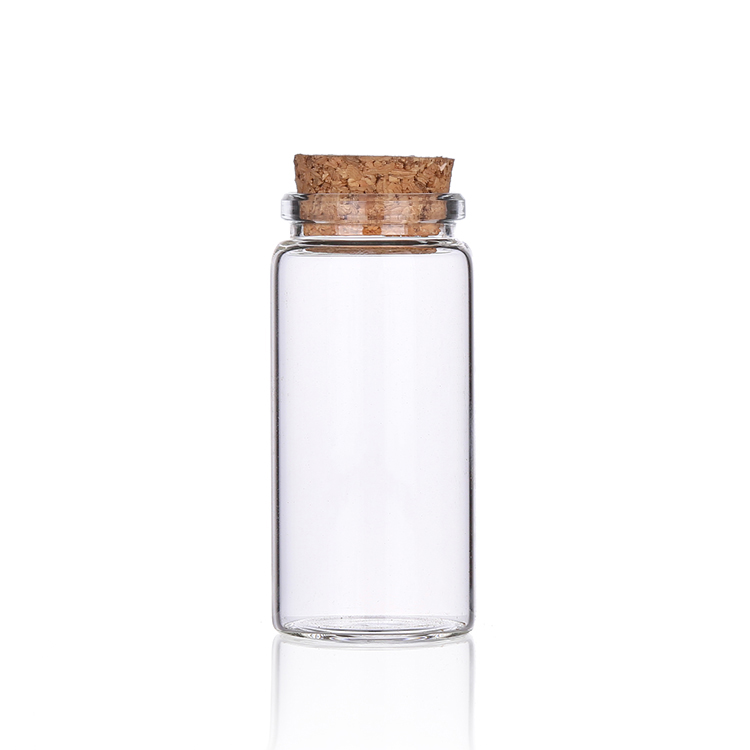 3oz 100ml necked clear glass bottle with cork lid glass container for bath salt spice packaging