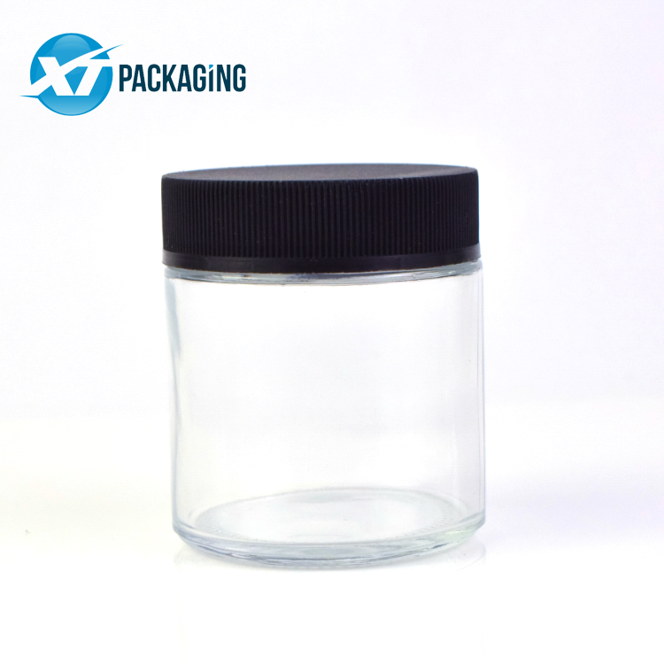 3oz 40z 5oz custom logo child resistant 90ml child proof container glass jar printed lid hemp bottle packaging