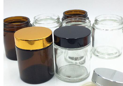 3oz 4oz 100ml cosmetic cream containers clear amber glass jar