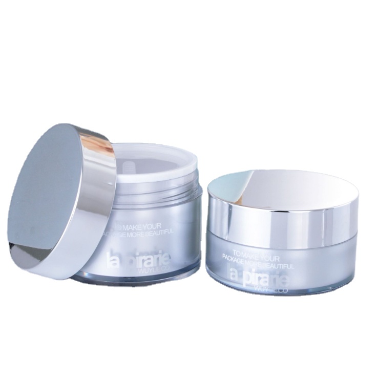 3oz 4oz 5oz 6oz Round plastic Supplement scrub lotion jar sliver glitter acrylic container