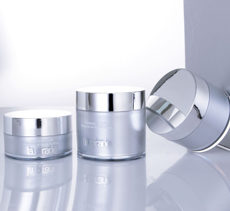 3oz 4oz 5oz 6oz Round plastic Supplement scrub lotion jar sliver glitter acrylic container