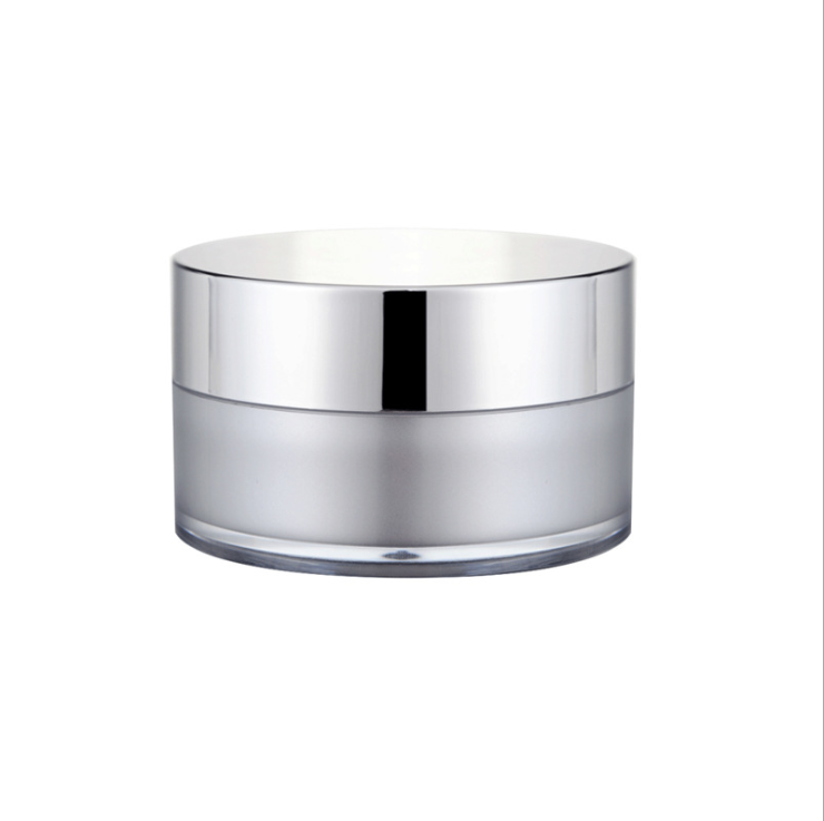3oz 4oz 5oz 6oz Round plastic Supplement scrub lotion jar sliver glitter acrylic container