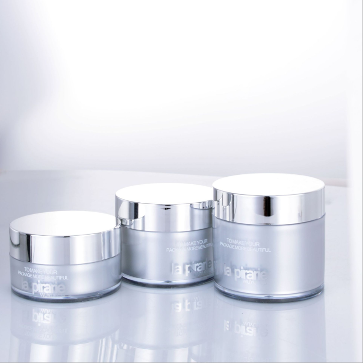 3oz 4oz 5oz 6oz Round plastic Supplement scrub lotion jar sliver glitter acrylic container