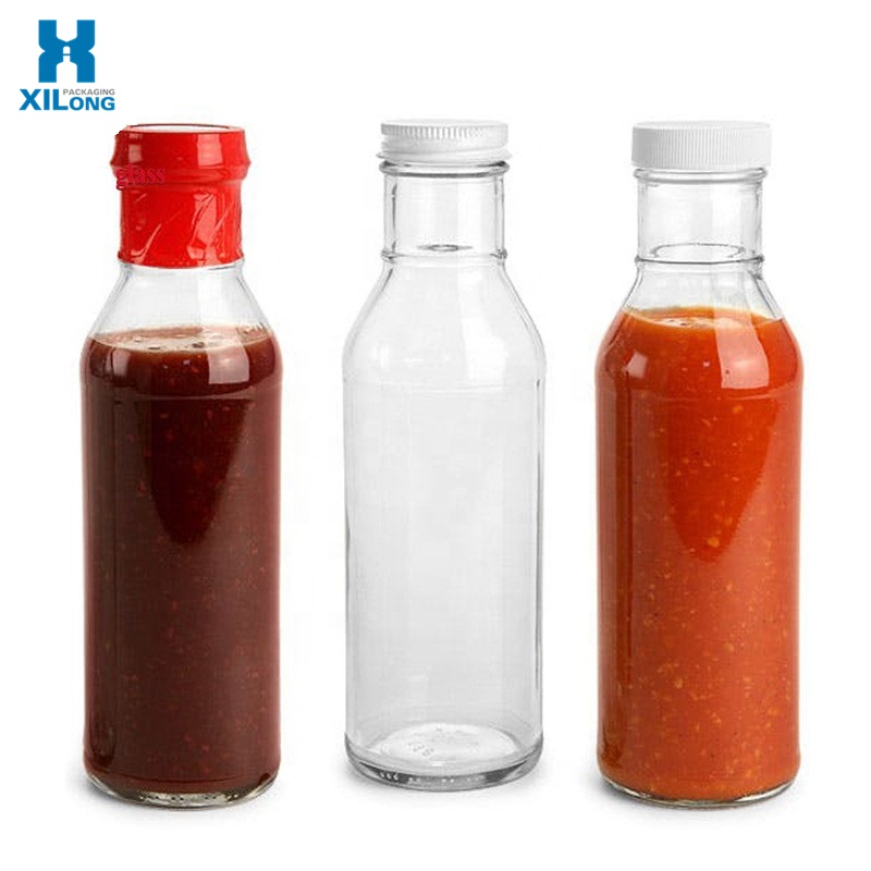 3oz 4oz 8oz 12oz Hot Sauce Bottles With Plastic Lid Metal Lid For BBQ