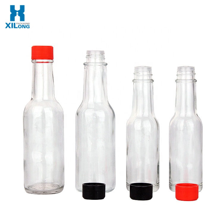 3oz 4oz 8oz 12oz Hot Sauce Bottles With Plastic Lid Metal Lid For BBQ