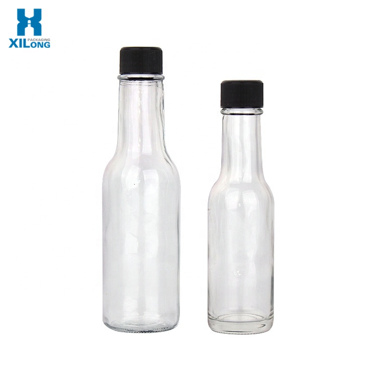 3oz 4oz 8oz 12oz Hot Sauce Bottles With Plastic Lid Metal Lid For BBQ