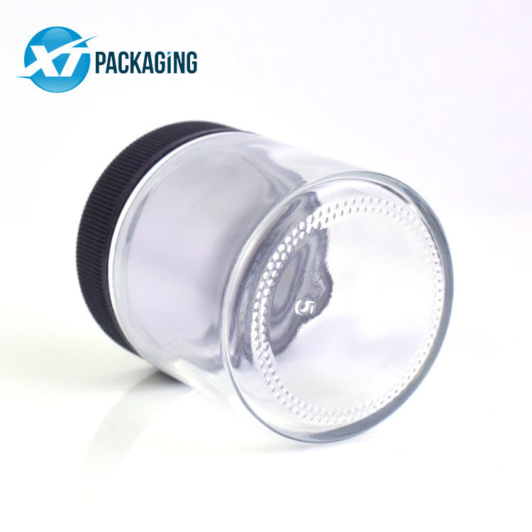 3oz 4oz custom logo child resistant 90ml child proof container glass jar printed lid hemp bottle packaging
