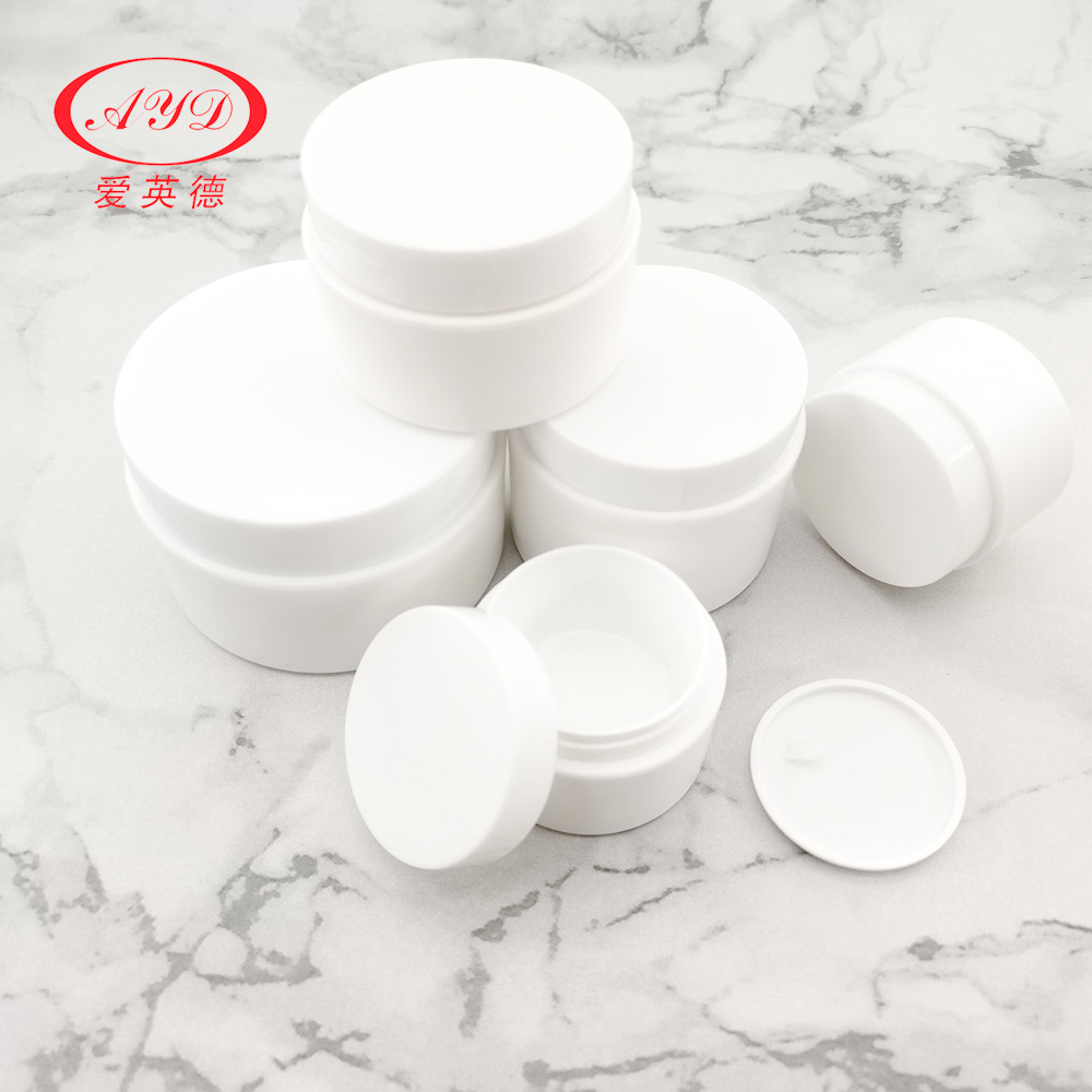 3oz 5oz 6oz 8oz Custom High Quality Pure White PP Face Skin Cream Frosted Cream Jar With Spoon