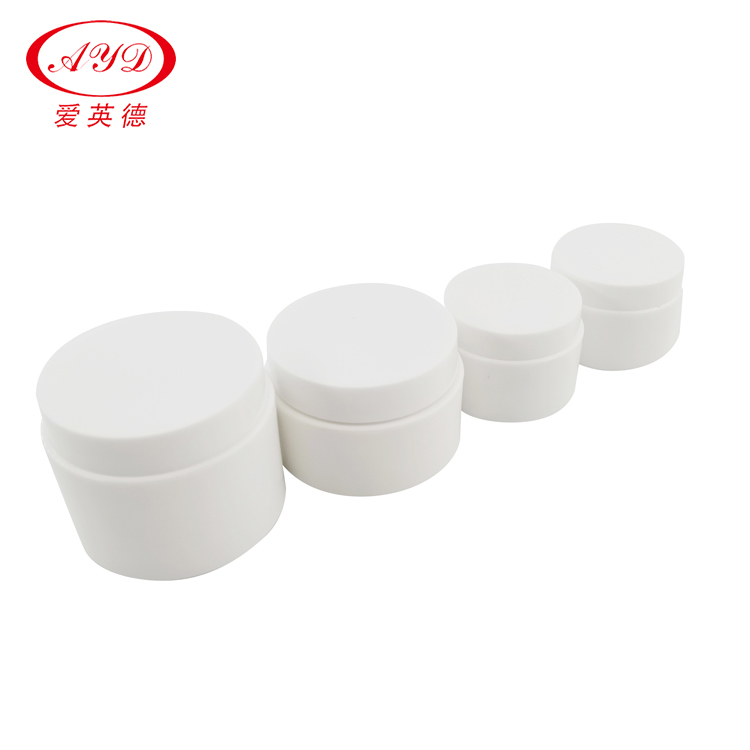 3oz 5oz 6oz 8oz Custom High Quality Pure White PP Face Skin Cream Frosted Cream Jar With Spoon