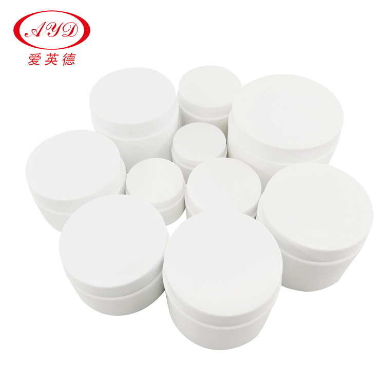 3oz 5oz 6oz 8oz Custom High Quality Pure White PP Face Skin Cream Frosted Cream Jar With Spoon