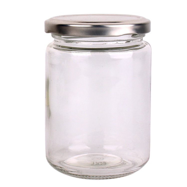 3oz 7oz Cylinder glass food storage jar for preserves marmalade jar with tin cap
