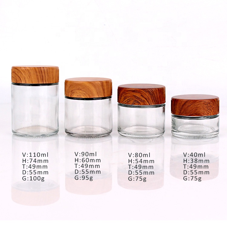 3oz 90ml glass jar with child proof cap for cream cosmetic