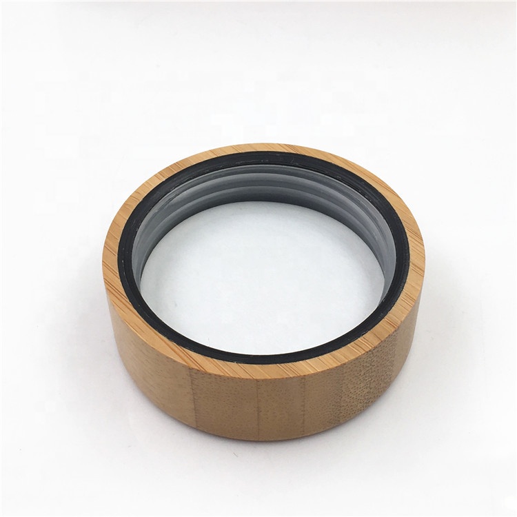 3oz Child Resistant Glass Container Jars child resistant flower glass bottles with Childproof Bamboo Wooden Lid