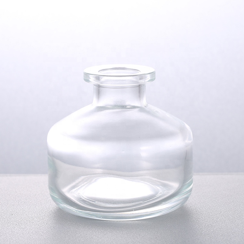 3oz Empty Wide Mouth Clear Frosted Brown Perfume Bottle